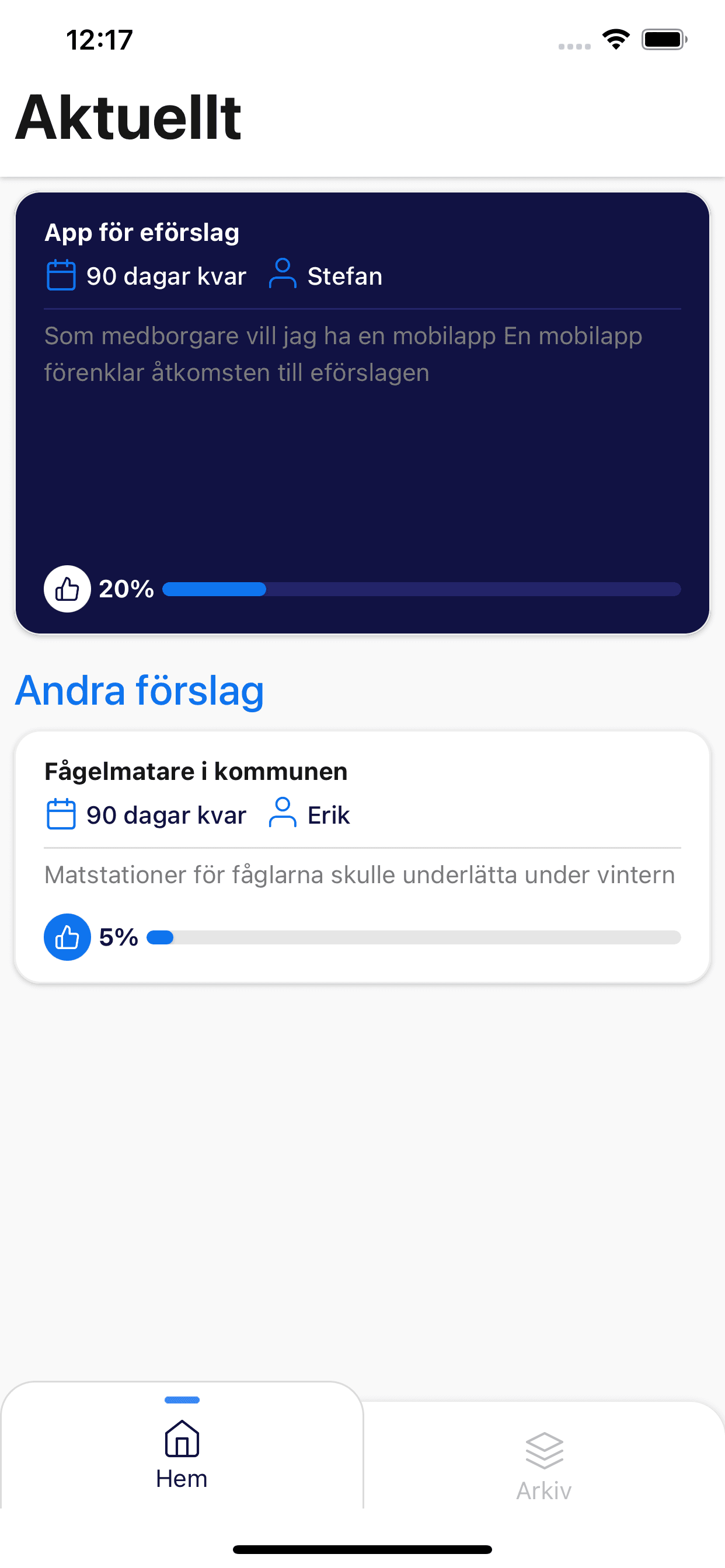 Här kan du se dina senaste yttranden och skapa nya.
